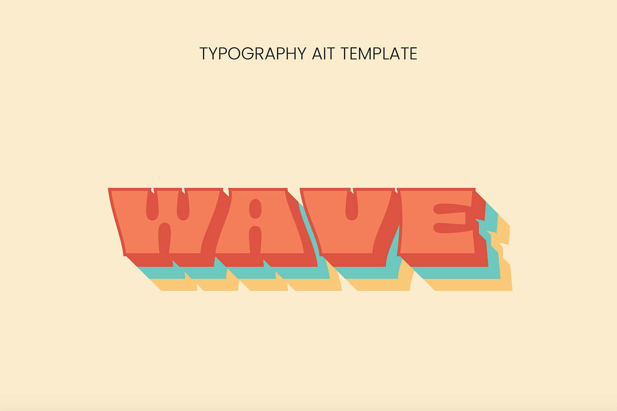 Retro Layered Block Text Effect
