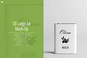 Oil Large Jar Mock-Up, a Packaging Mockup by AY Mock-Ups (Thumbnail 1 of 7)