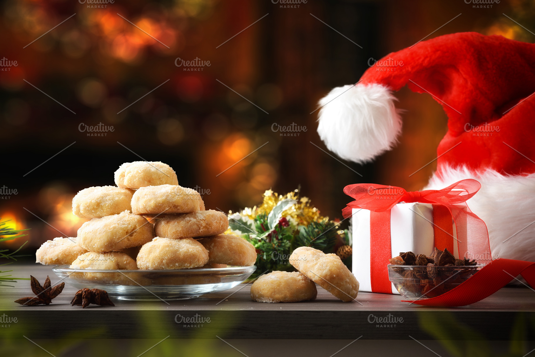 Anise cookies on a wooden table in living room, a Food & Drink Photo by Davizro's Market
