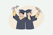 Student Graduation Illustration, an Object Graphic by Jump Studio (Thumbnail 14 of 14)