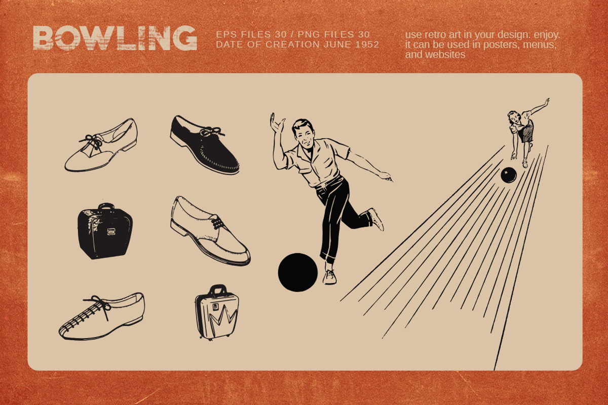 Retro Bowling, an Illustration by Retro Machine (Photo 6 of 6)