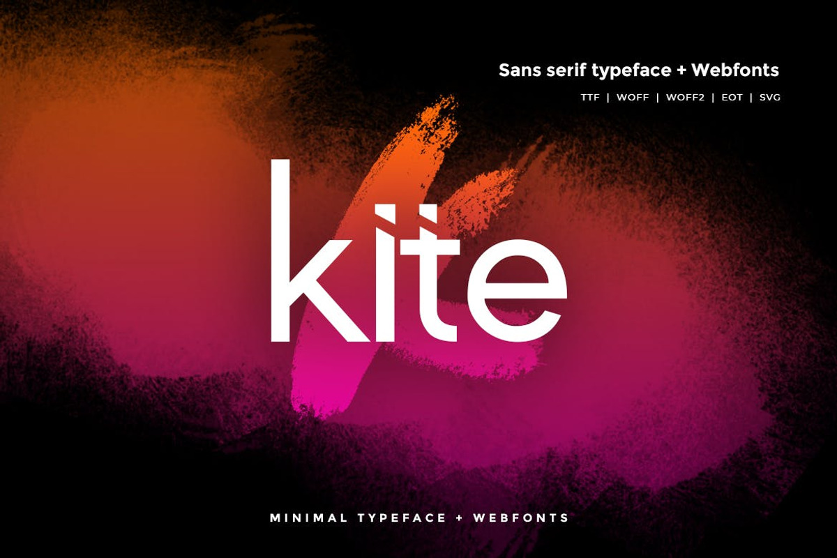 Kite - Modern Typeface + WebFonts, a Sans Serif Font by Webhance Studio