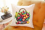 Whimsical Summer Fruit Basket Clipar, an Illustration by SVGArt (Thumbnail 3 of 9)