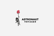 Astronaut Illustration Logo Bundle, a Branding & Logo Template by lineandcircle (Thumbnail 4 of 6)