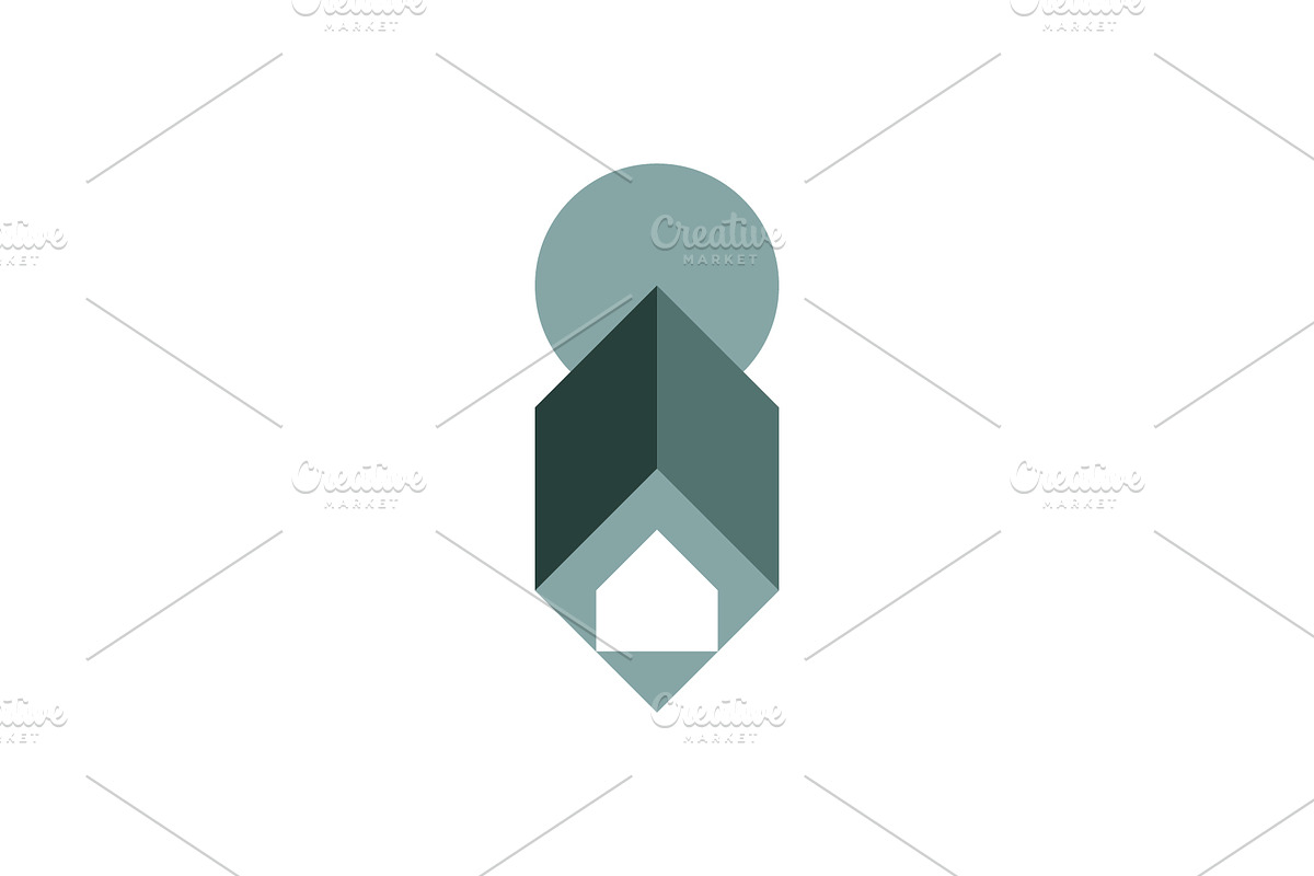 modern letter I house logo, a Branding & Logo Template by Rasagama Studio