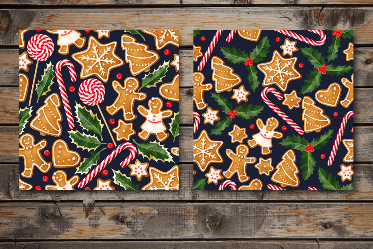 Patterns with Gingerbread, a Pattern Graphic by GreyLilac