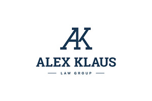 A K Letter Logo AK Monogram Law