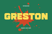 Greston - Modern Sans Serif Typeface, a Sans Serif Font by Font Kingdom (Thumbnail 1 of 7)