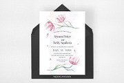 Pink Floral Sketch Wedding Suite, an Invitation Template by Azka Creative (Thumbnail 2 of 5)