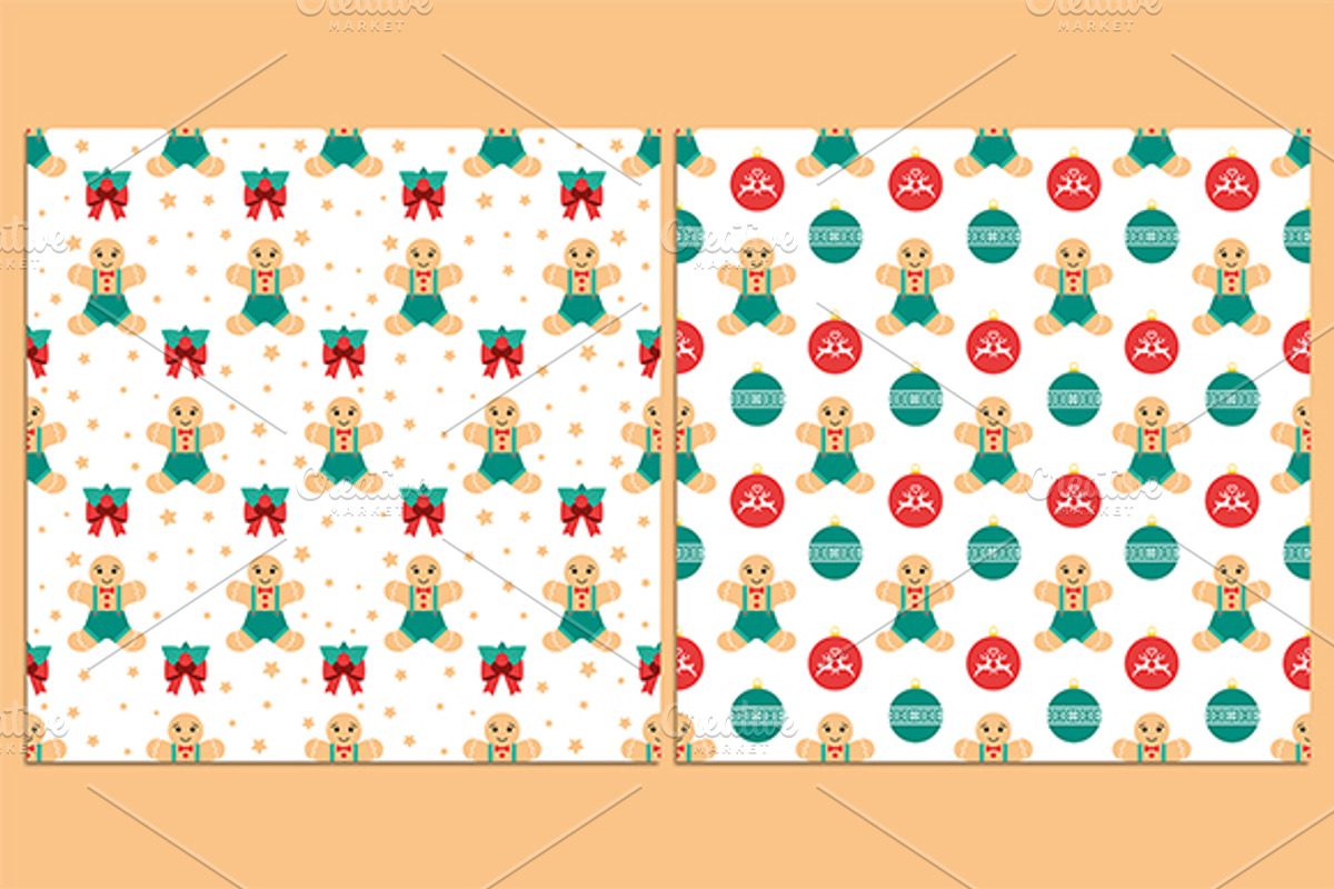 Christmas Seamless Pattern Set, a Pattern Graphic by Stockaholic (Photo 5 of 6)