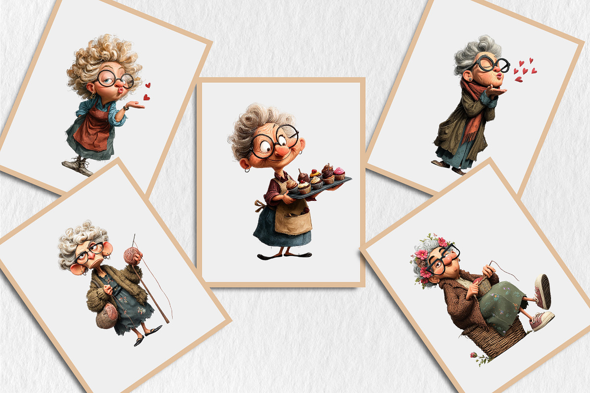Quirky Grandma Clipart, an Illustration by Rose Art (Photo 5 of 6)