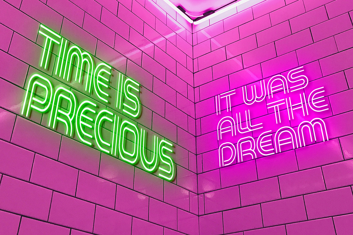 Neon Backlight, a Symbol Font by Ditatype (Photo 5 of 10)