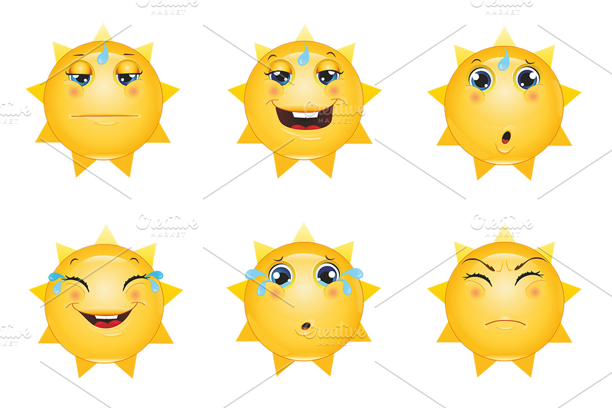 Sun Emoticons, an Emoji Icon by land art (Photo 7 of 13)