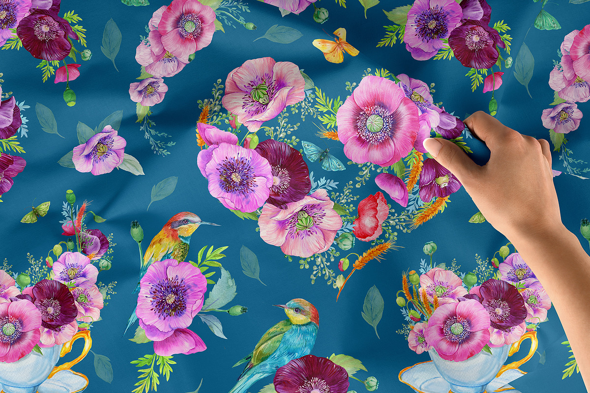 Pattern Collection, Purple Poppy, a Pattern Graphic by MitrushovaArt (Photo 9 of 9)