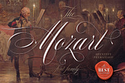 The Mozart Script, a Script Font by Blessed Print (Thumbnail 1 of 21)