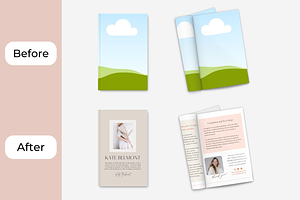 Magazine Book Mockups 5.5x8.5 Canva