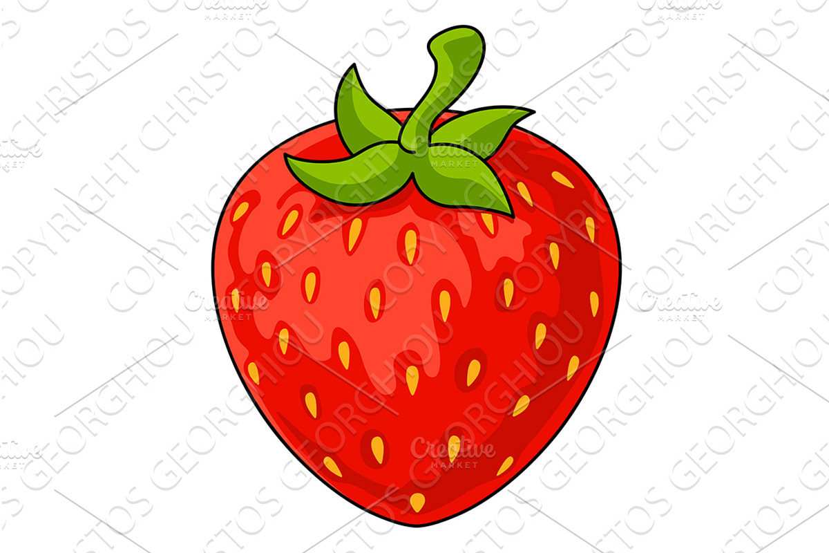Strawberry Fresh Red Fruit, a Food Illustration by Christos Georghiou