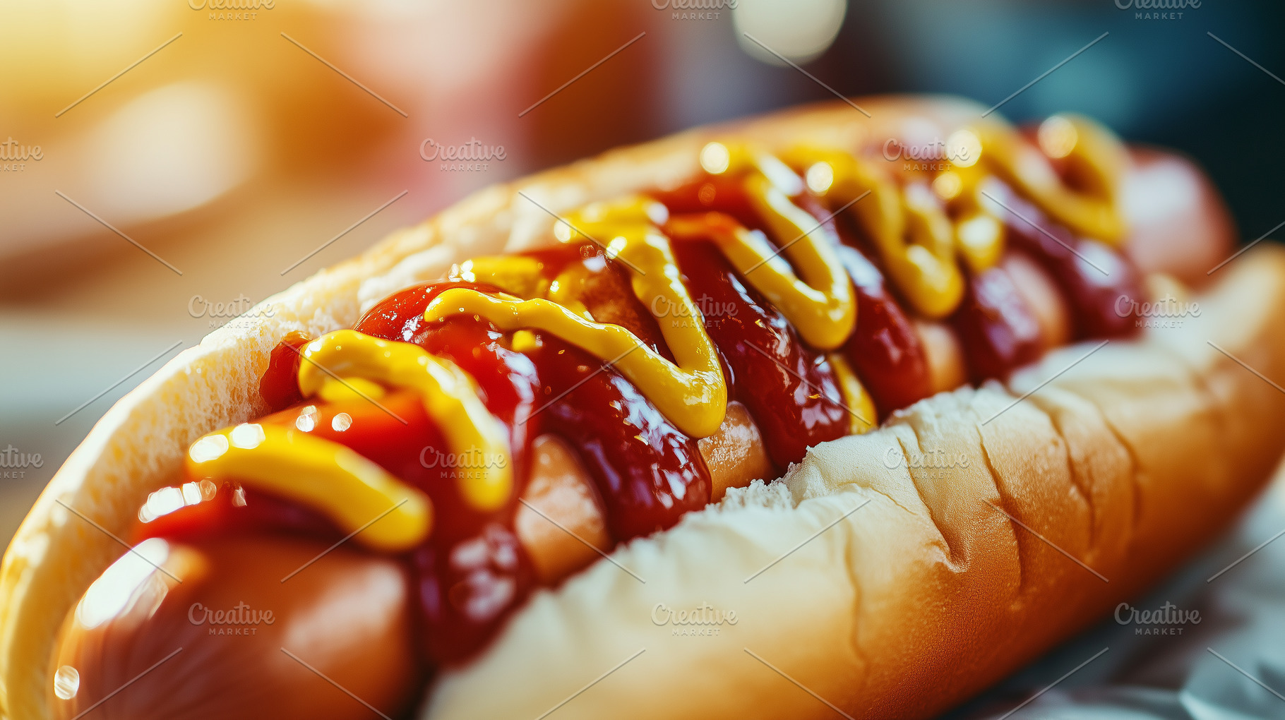 Classic american hotdog with mustard, a Food & Drink Photo by MistyDay