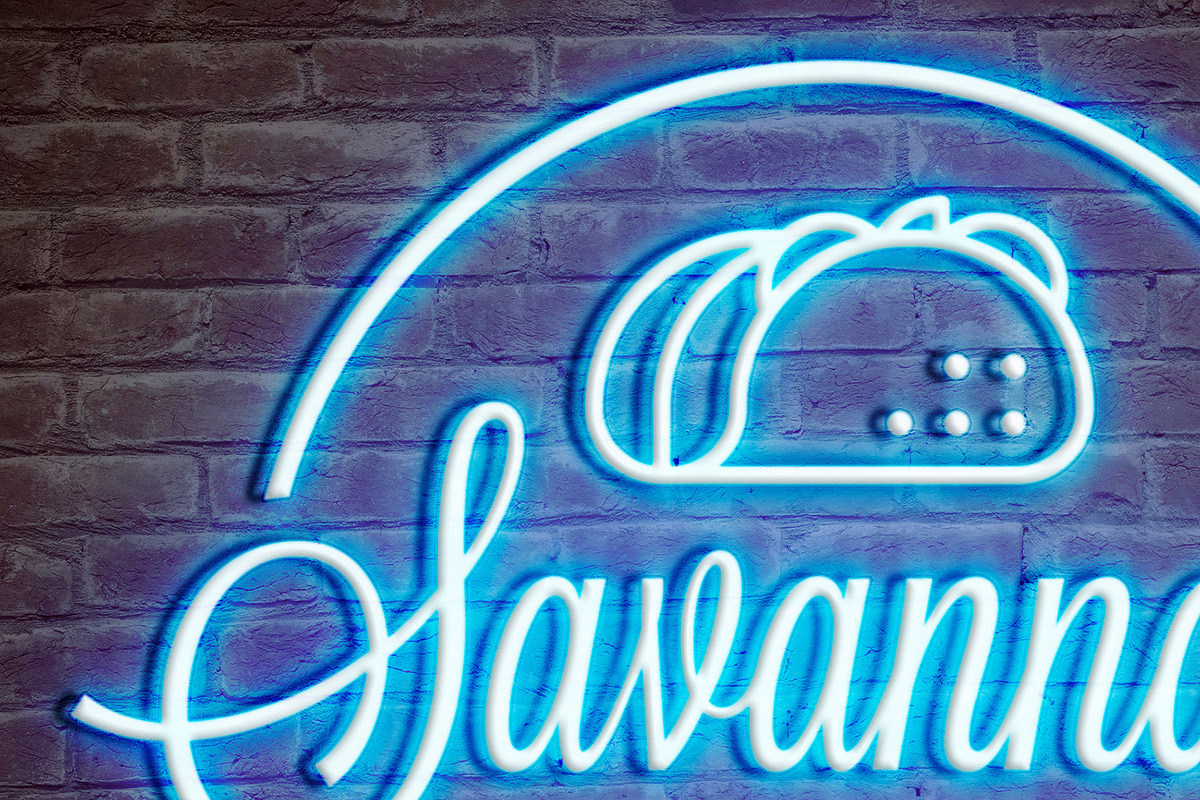 Neon Sign Light Logo Mockup, a Merchandise Mockup by GfxFoundry