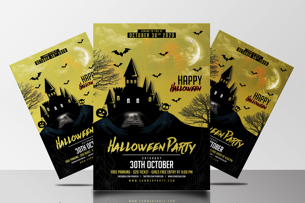 Halloween Party Flyers Bundle, a Flyer Template by AfzaalGraphics (Photo 7 of 19)