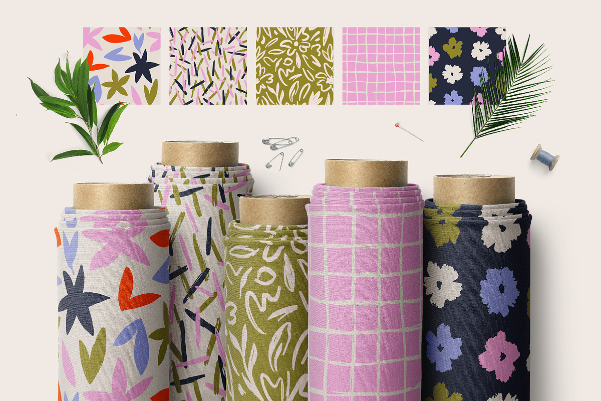 Flowers and Spots seamless patterns, a Pattern Graphic by AnnArt (Photo 4 of 9)