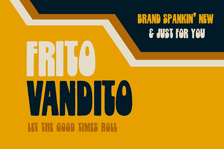 Frito Vandito, a Font by Doug Penick