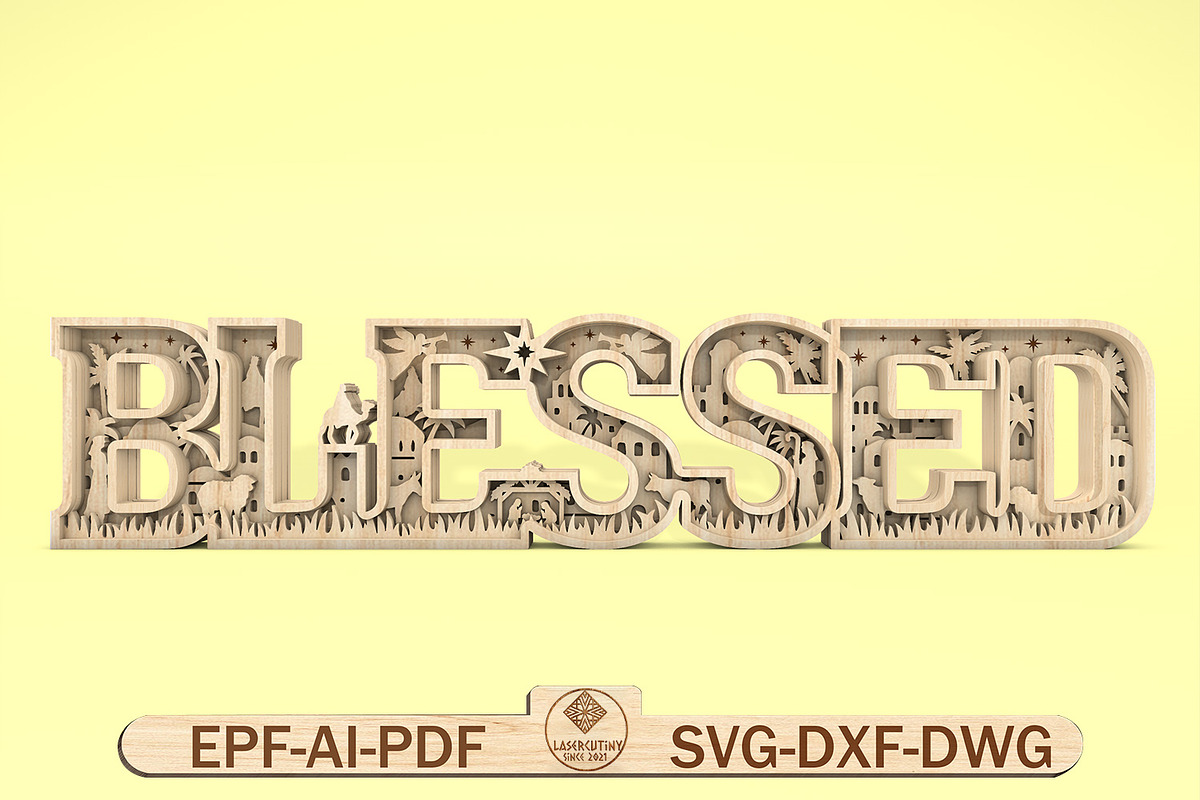 Multilayer Blessed Scene Art Svg, a Pattern Graphic by Lasercutiny (Photo 1 of 2)