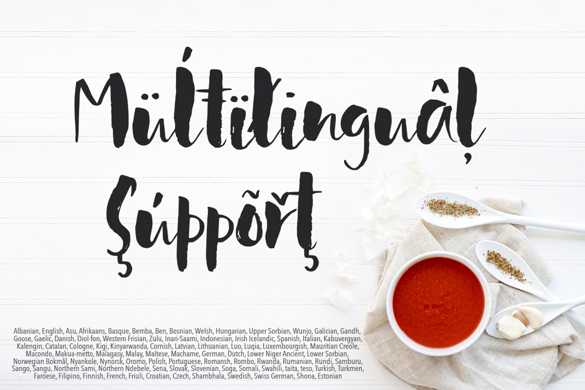 Red tomato. Script font. preview 7