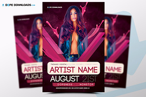 Pink Concert Flyer Template