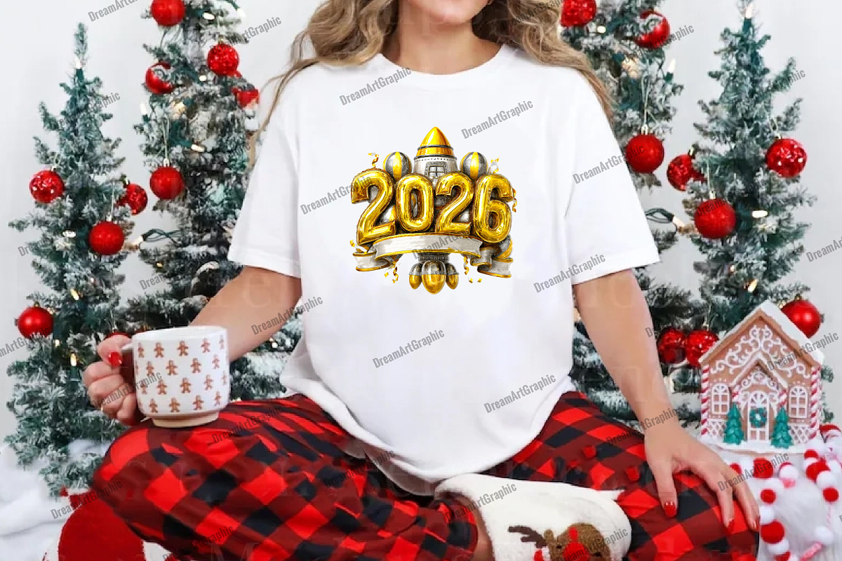 2026 New Year Ballons Clipart, an Illustration by DreamArtGraphic (Photo 5 of 5)