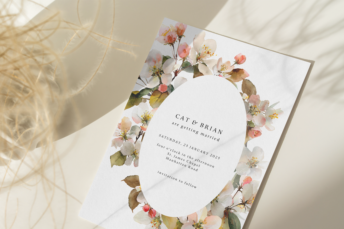Watercolor Apple Blossom Bouquet, a Decorative Illustration by ThaismotaCreativeCo (Photo 2 of 11)