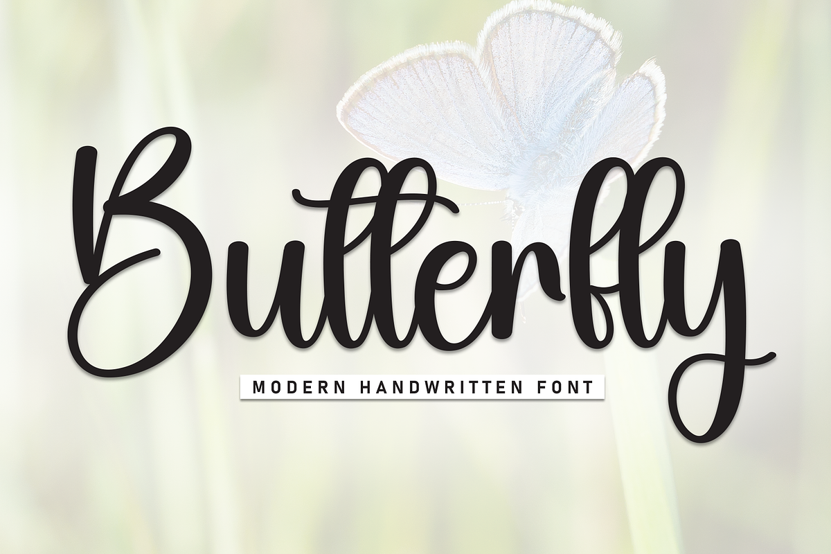 Butterfly | Script Font, a Handwritten Font by Scratchones (Photo 1 of 8)