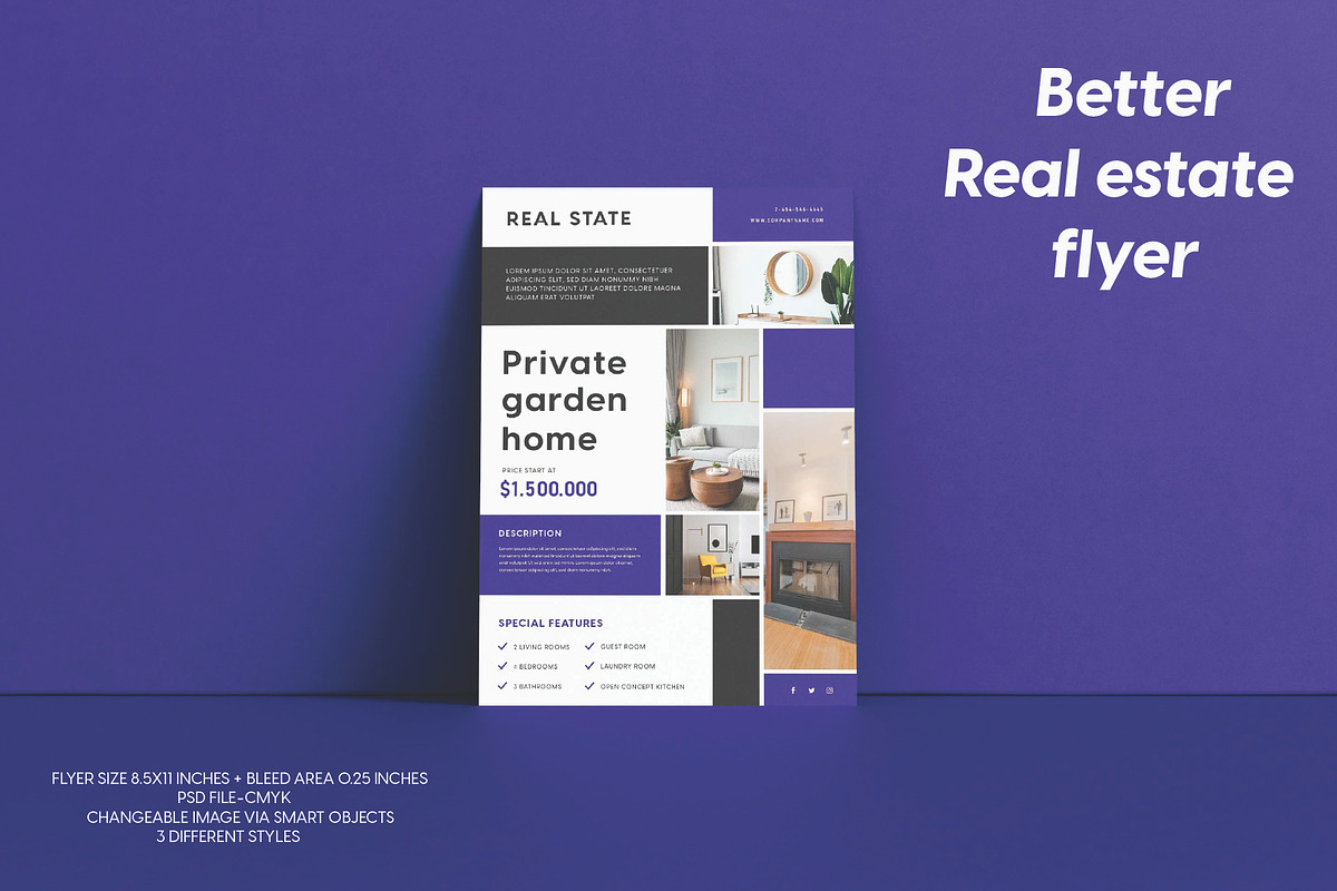 Better real estate flyer template, a Flyer Template by Workhu (Photo 1 of 8)
