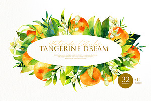 Tangerine Watercolor Collection