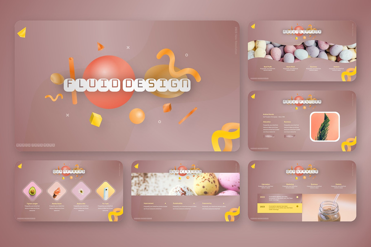Fluid Pastel Modern Presentation, a Presentation Template by NecrolitSlide (Photo 2 of 9)