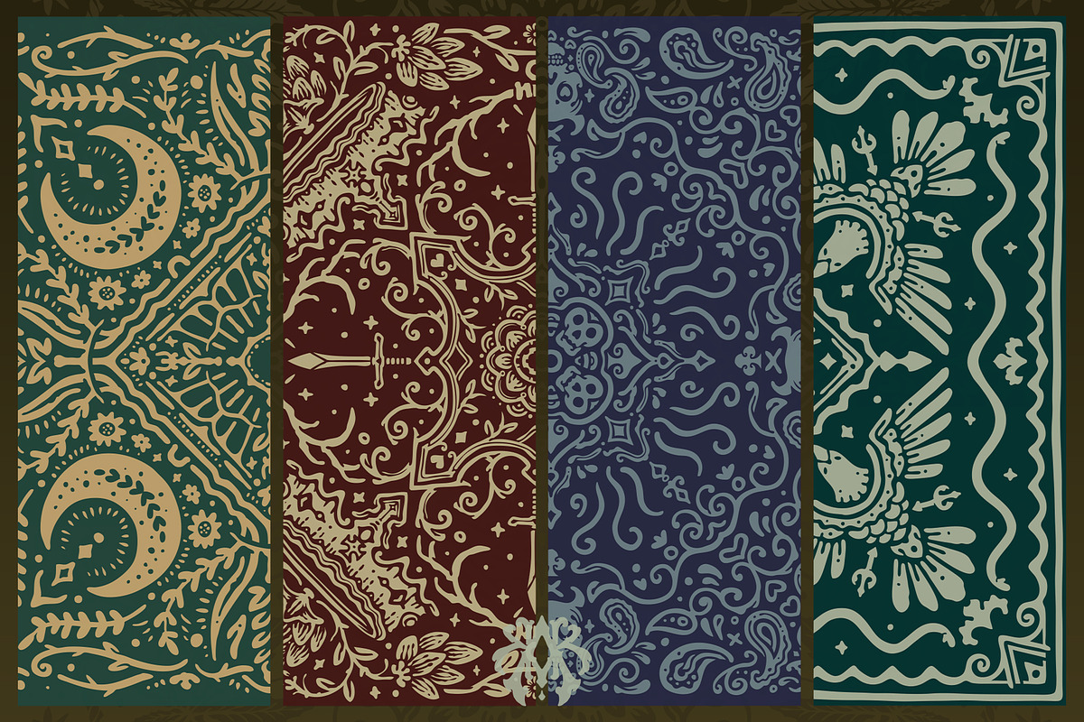 Vintage Pattern Bandana, a Pattern Graphic by Krizvector Artwork Shop (Photo 1 of 5)