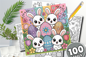 Mandala Easter Bunny Coloring Book, a Seasonal Illustration by Design Zone