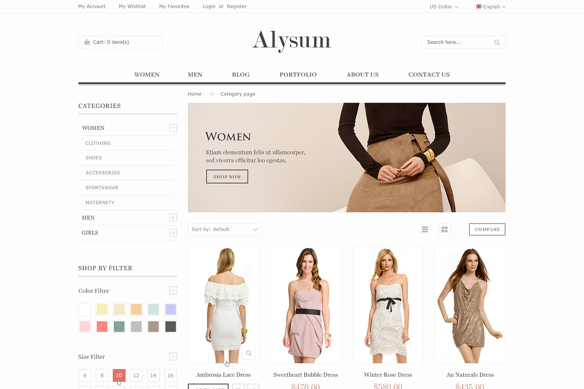 Alysum - eCommerce PSD template, a Websites & App Template by Promokit (Photo 8 of 30)