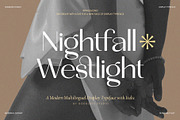 Nightfall Westlight, a Sans Serif Font by Godbless Studio (Thumbnail 1 of 15)
