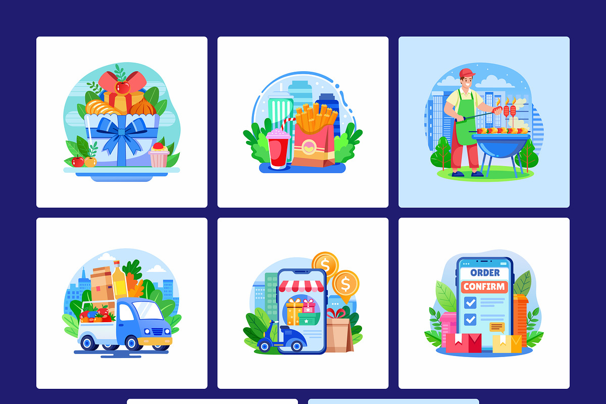 Food Illustration Art Set, a Food Illustration by Prosymbols (Photo 9 of 9)