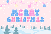 Plaid Chritmas Font, a Handwritten Font by Babymimiart (Thumbnail 2 of 9)