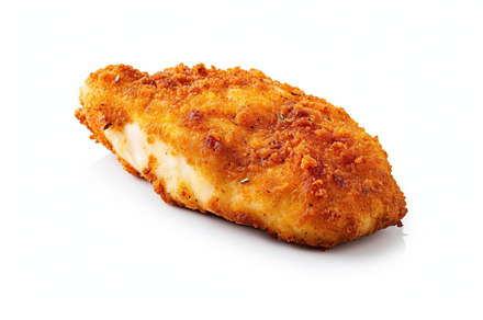 Baked chicken fillet on white background. Generative AI, a Food & Drink Photo by AlyaAnd