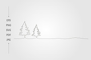 minimalist pine tree silhouette, a Background Graphic by lawoel (Thumbnail 2 of 3)