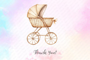 Neutral Boho Baby Shower Doodle png, an Illustration by Watercolor design (Thumbnail 12 of 12)