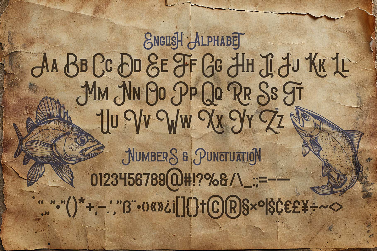 Fishery Vintage Label Font, a Serif Font by JumboDesign (Photo 2 of 5)