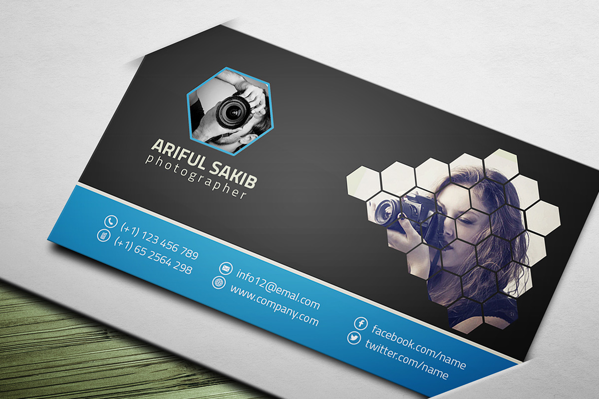 Photography Business Card, a Business Card Template by Pixelpick (Photo 4 of 4)