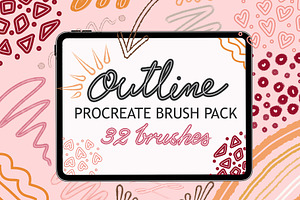 Outline Procreate Brushes Stamps