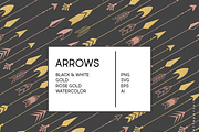 SVG Arrows, Gold Foil & Watercolor, a Graphic by Palette Pursuit (Thumbnail 4 of 6)