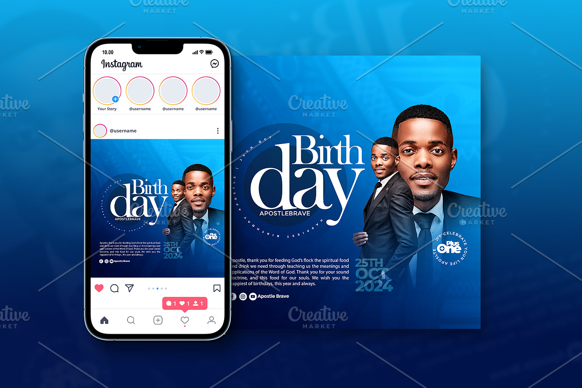 Birthday flyer template, a Social Media Template by church flyer templates