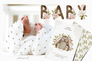 Mom & Baby Animals Floral Collection